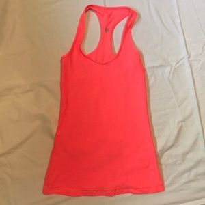 Bright orange cool racer back tank